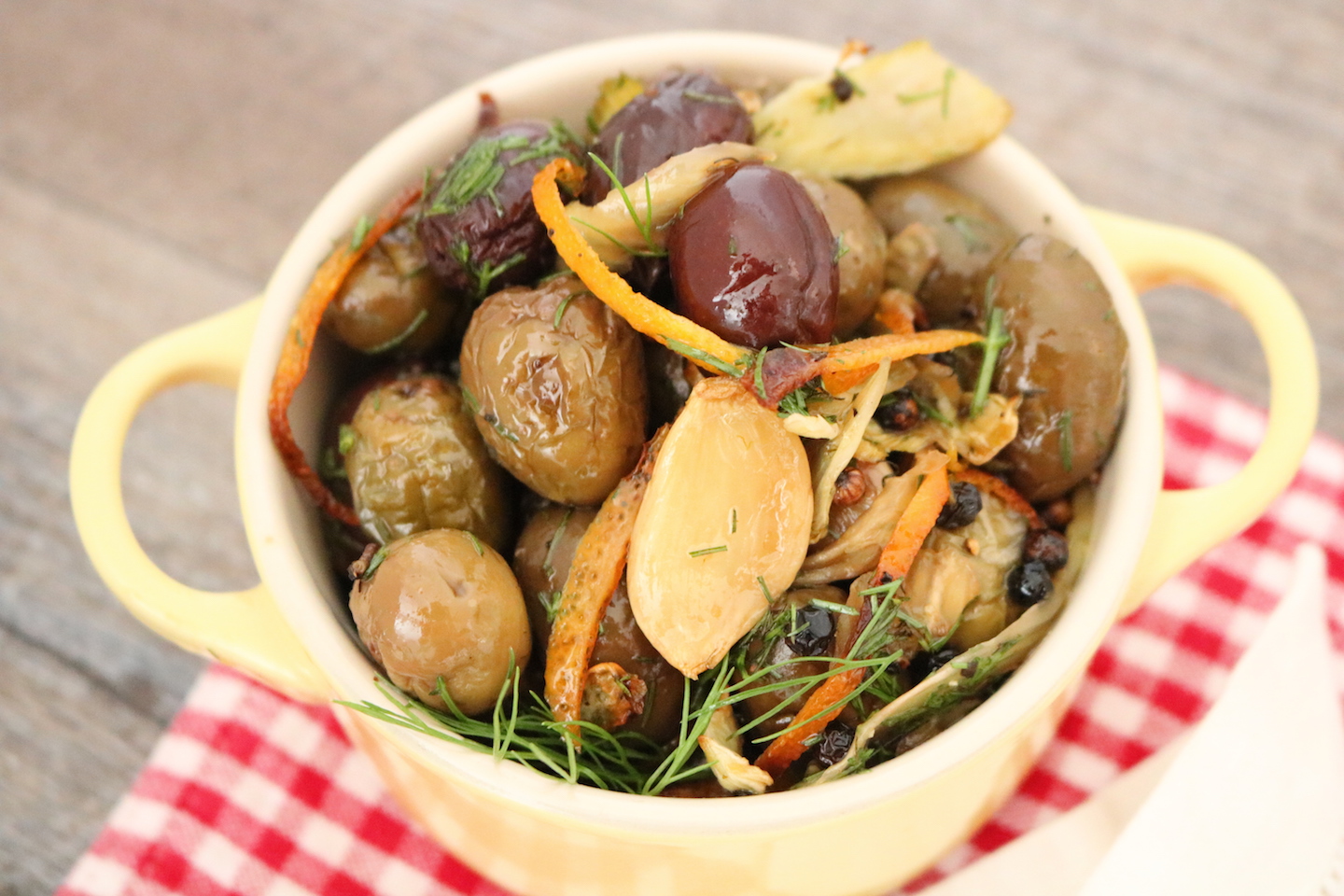 Olinda Olives Recipe Bistro Blend Roasted Olives with Orange Fennel Garlic Warm Olives